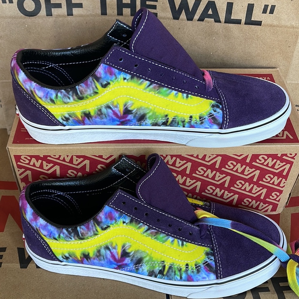 Vans Old Skool Tie Dye Mysterioso/True White Men’s sneakers - Picture 2 of 16